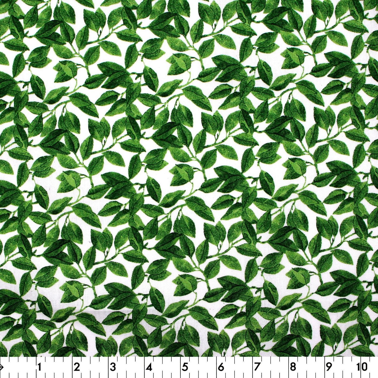 FABRIC CREATIONS blanc avec vert Leafy Vine coupon fat quarter en coton 45 × 53 cm (18 × 21 po)
