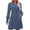 Blue#womens long sleeve sweater dress, variant on aohooy Sweaterdress for Women Ribbed Knit Long Sleeve Dresses Empire Waist Crewneck Winter Knee Length A Line Dress with Pockets Navy,L