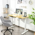 thumbnail image 3 of Gymax 48'' Electric Standing Desk Height Adjustable w/ Control Panel & USB Port Beige, 3 of 10