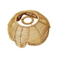 thumbnail image 1 of Lotus Shape Rattan Lamp Shade Ornament Handmade Light Fixture Shade Ceiling Pendant Light Cover for Dining Room Restaurant Bedroom Teahouse Brown, 1 of 8