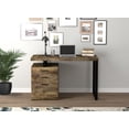 thumbnail image 3 of Safdie & Co. Computer Desk 47.25L Brown Reclaimed Wood 3 Drawers Black Metal, 3 of 4