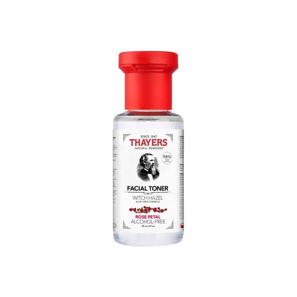 THAYERS Rose Petal Facial Toner Alcohol-Free Witch Hazel Aloe Vera Formula Travel Size 89mL