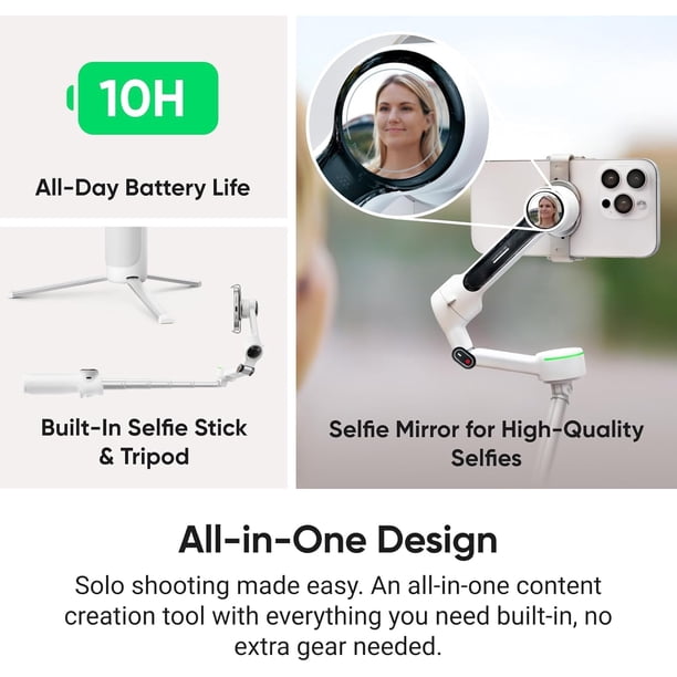 Insta360 Flow 2 Pro Smartphone Gimbal Creator Kit - Grey