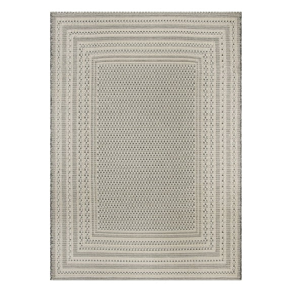 Tapis extérieur à bordure grise tissée 152 cm x 213 cm Better Homes & Gardens