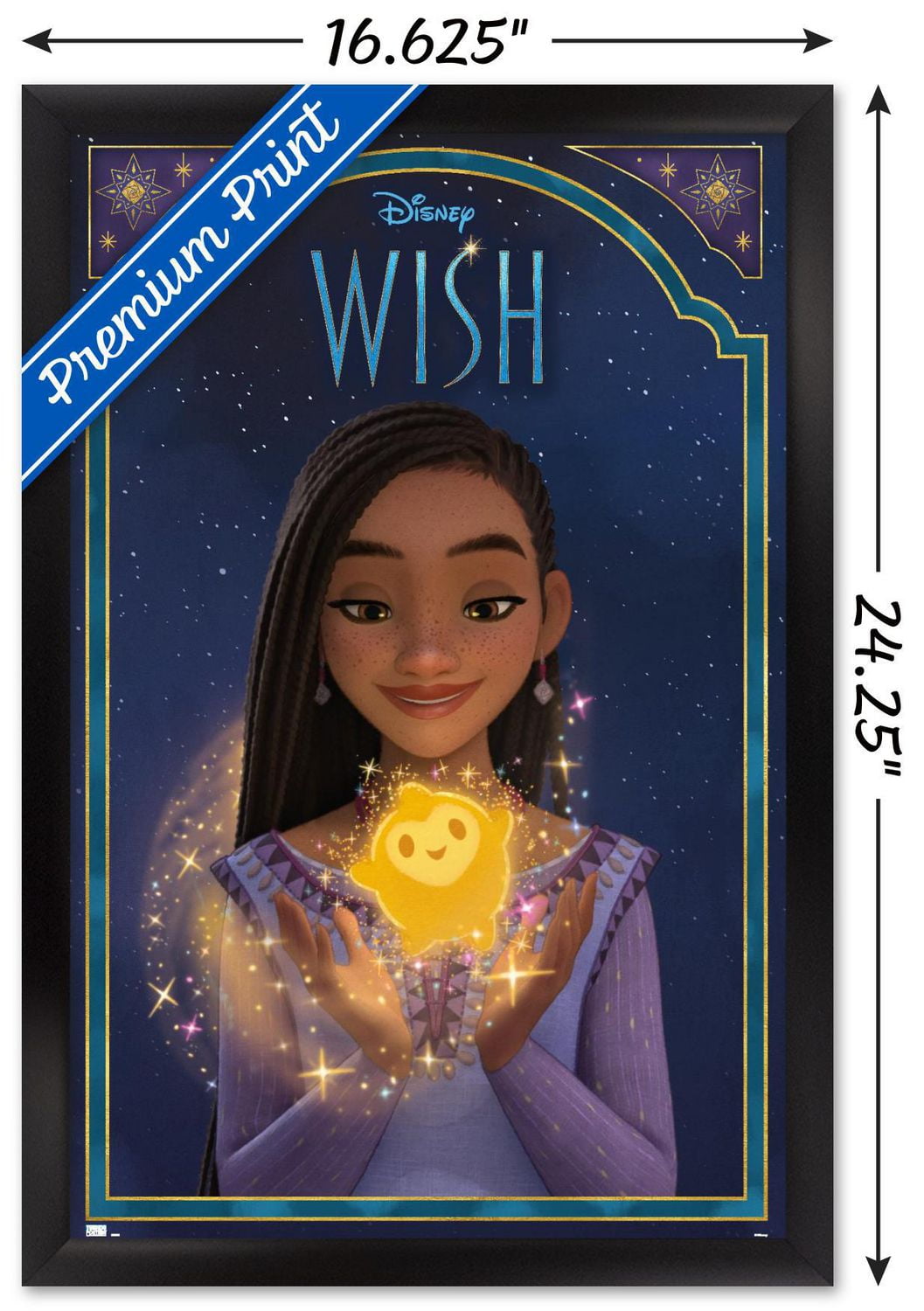 Disney Wish - Asha & Star Wall Poster, 22.375" x 34"