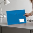 thumbnail image 4 of Birdeem Clear Plastic Document Folder 20 Pack, A4 File Folders with Snap Button and Label Pocket, Waterproof Transparent Envelopes for Office, School, and Home Filing Organization, 4 of 9