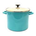 thumbnail image 4 of Starfrit de 11 L (11,6 pintes) en acier carbone avec couvercle en verre, Extérieur Émaillé, Compatible avec le four, sans PFOA, Facile à nettoyer, Bleu, 4 of 4