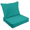 thumbnail image 1 of Vargottam Outdoor Deep Seat Patio Cushions Set 2pcs Seat Set All Weather Replacement Cushion Patio Seat And Back Cushion Set 25"x25"x5" Inches-Turquoise Green, 1 of 9
