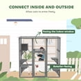 thumbnail image 4 of PawHut Catio Maison Extérieure pour Chat Enclos en Bois pour Chat avec Pont, Boîte de Repos, 4 of 10