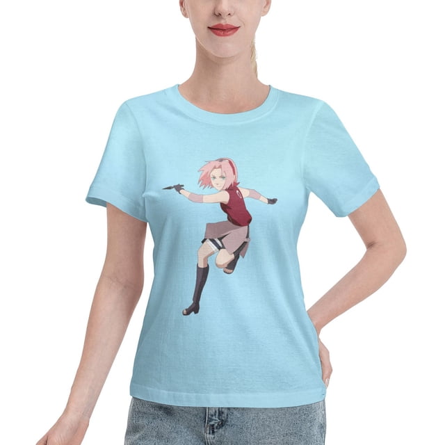 Women's Basic Short Sleeve T-Shirt Naruto Sakura