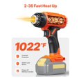thumbnail image 2 of VEVOR Cordless Heat Gun Hot Air Gun with LED Light 6 Temperatures & 4 Nozzles, 2 of 12