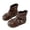 Brown, variant on QHFBli Girls Ankle Boots With Decorative Bow and Buckle Soft Flat Sole for Everyday Wear Toddler Youth Kids Comfortable Walking Footwear Black 4.5-5 Years