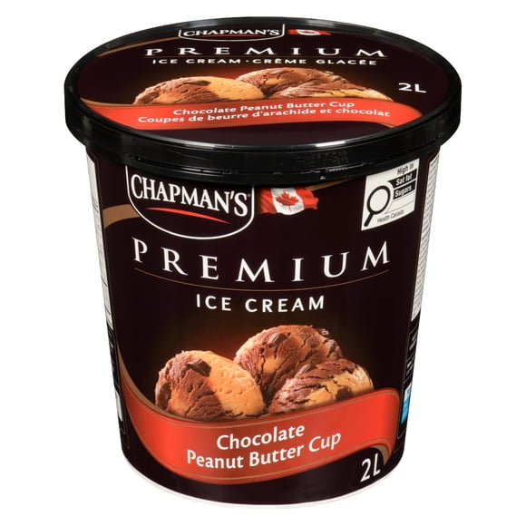 Chapman's Crème Glacée Premium Coupe de Beurre d'Arachide et Chocolat en Bac 2L