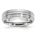 thumbnail image 1 of Cobalt Satin and Polished Grooved 6mm Band Size 7, 1 of 6