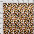 thumbnail image 3 of oneOone Rayon Yellow Fabric Geometrical Craft Projects Decor Fabric Printed By The Yard 56 Inch Wide, 3 of 4
