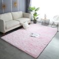 thumbnail image 2 of maskred Carpet Nordic INS Modern Simple Rectangle Rug Tie-Dye Plush Thick Derotation Mat Footcloth Guestroom Bedside Kitchen Sakura Pink, 2 of 6