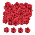 thumbnail image 3 of GROWTH TANK Mini Têtes de Roses Artificielles Têtes de Fleurs Sans Tige pour la Décoration de la Maison de Table Rouge, 3 of 6