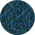 thumbnail image 1 of Ahgly Company Machine Washable Indoor Square Transitional Dark Cyan Green Area Rugs, 3' Square, 1 of 7