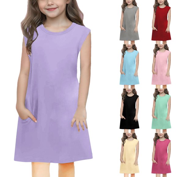 Milgrthf Toddler Baby Girl Ballet Tulle Dress Sleeveless Fluffy Ruffled Sleeve A-Line Backless Cute Party Dance Dresses 7-15 Years Pink 8 Years