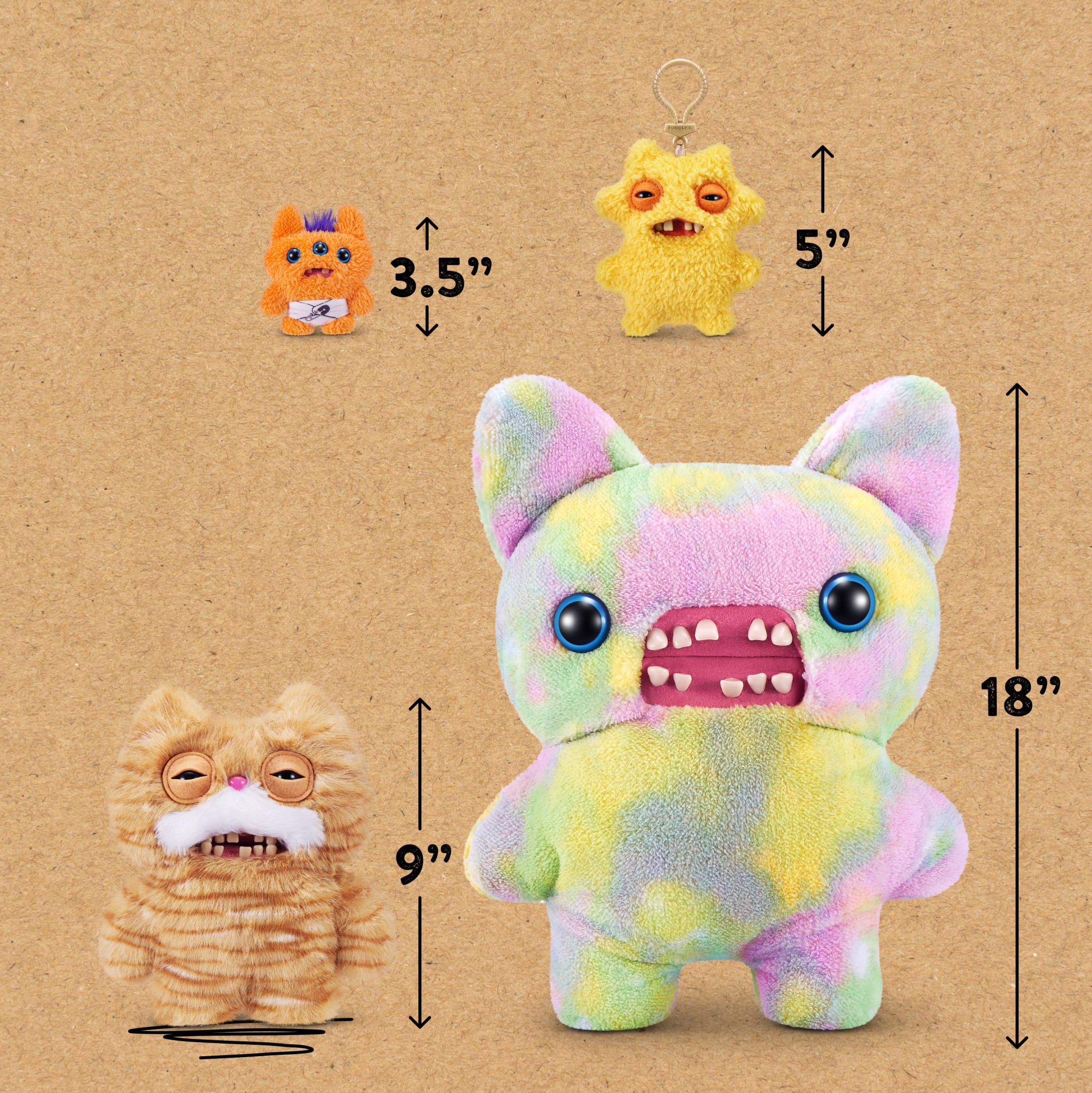 Fuggler Alley Cats 9 inch (Stinkface), Funny Ugly Monster Stuffed Animal Toy by ZURU