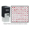 thumbnail image 3 of Printtoo Personalized Transport Theme Icons Rubber Stamp Self Inking Stamper 24 mm-Violet, 3 of 7