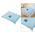 thumbnail image 4 of serony Housse de Demi-Table de SPA en Coton Serviette pour Trou de Visage de Lit de Salon de Beauté Bleu Ciel, 4 of 6