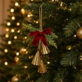 thumbnail image 5 of Holiday Time 3 Hanging Metal Bells Christmas Hanging Ornament,Gold Color, 5 of 5