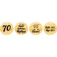 thumbnail image 2 of Darling Souvenir Cheers 70th Birthday Custom Name Stickers 190 Pcs Candy Labels Party Favor-Glitter Gold, 2 of 2