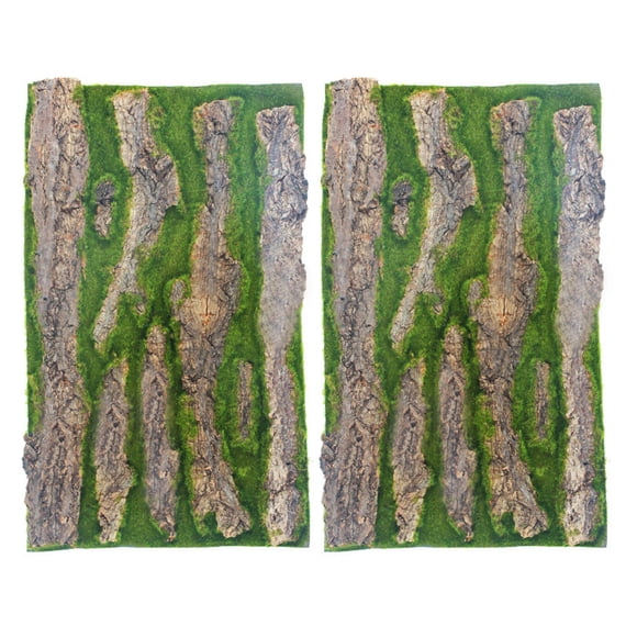Miangastore 2Pcs Aquarium Background Board Simulate Bark Board Decor Reptile Box Board