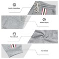 thumbnail image 4 of Ceisia Men Solid Color Loose Casual Pants Elastic Waist Drawstring Sports Gift Work Trousers, 4 of 9