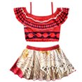 thumbnail image 1 of KAWELL Girls Swimsuit Ocean Princess Tankini Bathing Suit, Size 4T, Red (Girl's), 1 of 4