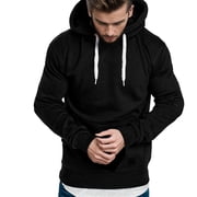 Men's Hoodies Men Hoodies and Sweaters Mens Casual Hoodie Splicing Large Size Pullover Sweatshirts Adult Male Clothing Black S