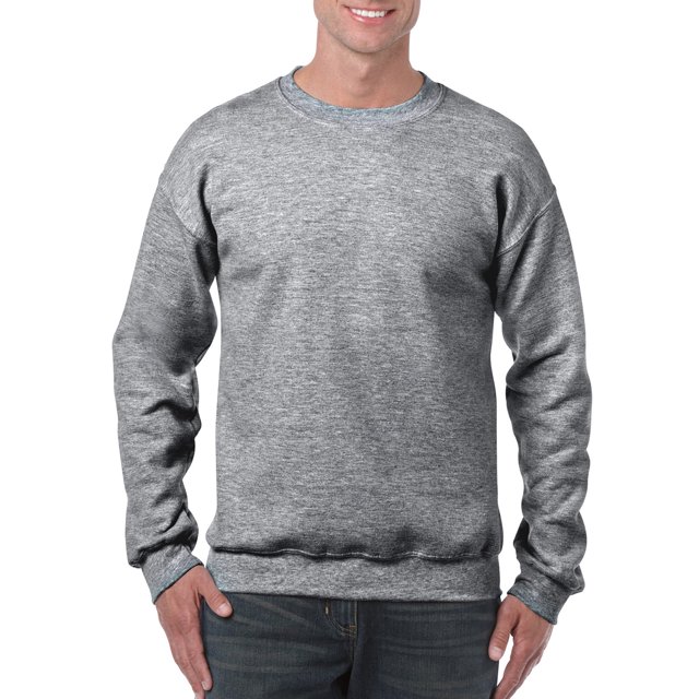 Gildan Mens Heavy Blend Crewneck Sweatshirt, 4XL, Graphite Heather