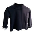 thumbnail image 1 of Chemises Garçons Automne Hiver Col Trutle à Manches Longues Pull Basique Noir 3-4 Ans, 1 of 6