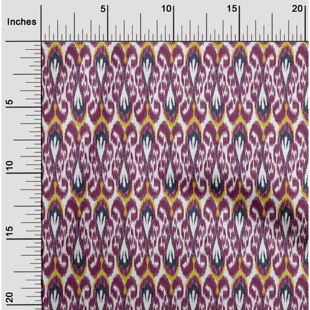 oneOone Viscose Chiffon Fabric Ethnic Ikat Print Sewing Fabric BTY 42 Inch Wide