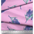 thumbnail image 3 of Soimoi polyester Crepe Fabric Lavender Flower Print Sewing Fabric Yard 42 Inch Wide, 3 of 3