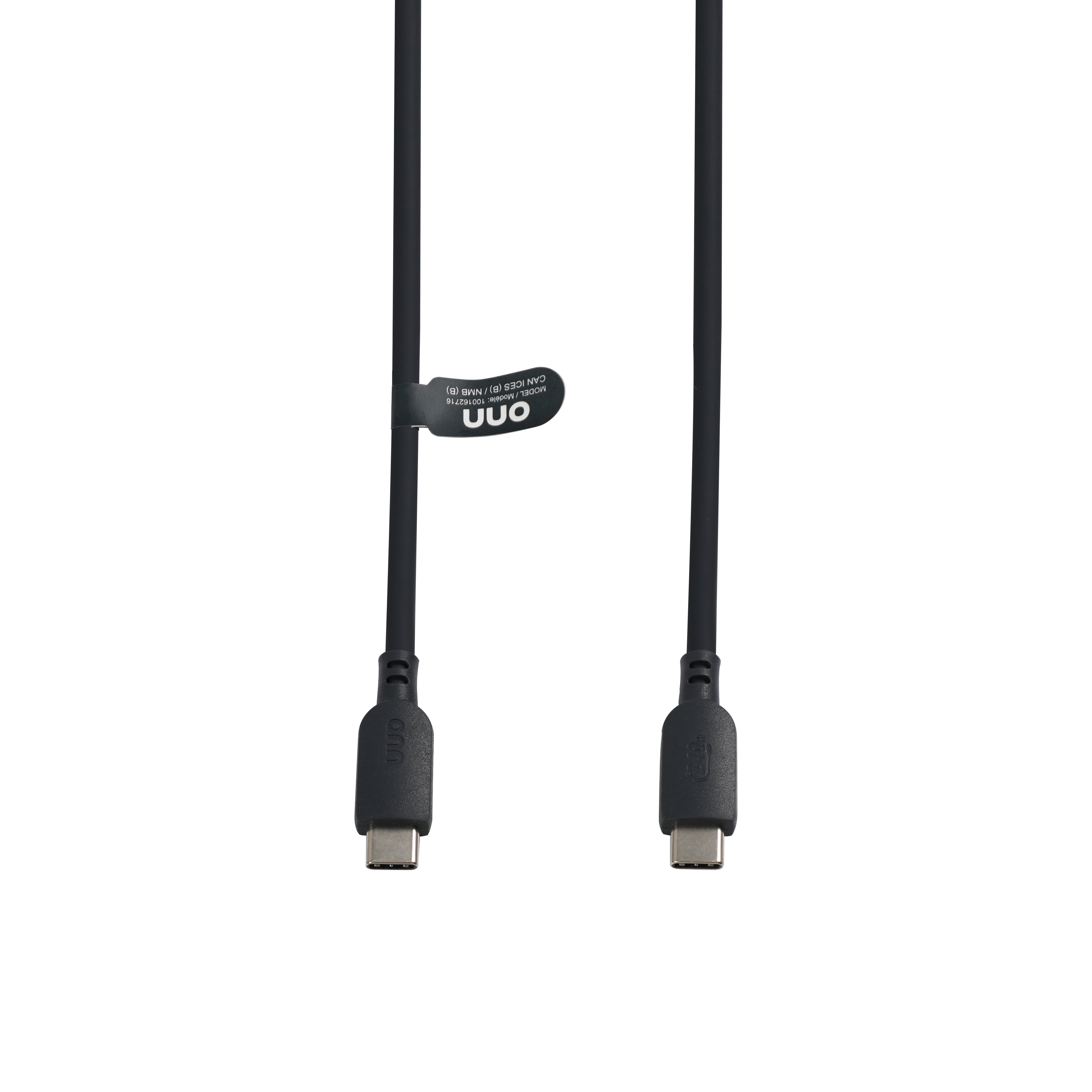 Câble Onn 1,8 m (6 pi) flexible USB-C vers USB-C avec charge rapide et alimentation Power Delivery - Gris