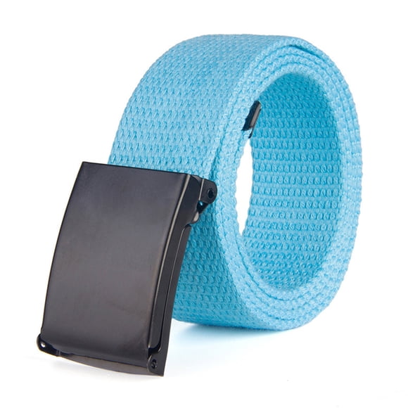 Belt Men Women Fashion Waist Belt Narrow Stretch Dress Belt Pants Belt Buckle Canvas Waistband Belt