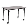 thumbnail image 1 of Bowery Hill 31 "x 24" Table d'Activité Mobile Haute Pression en Gris, 1 of 2