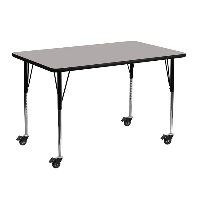 Bowery Hill 31 "x 24" Table d'Activité Mobile Haute Pression en Gris