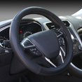 thumbnail image 1 of SEG Direct Black Microfiber Leather Auto Car Steering Wheel Cover Universal 15 inch, 1 of 10
