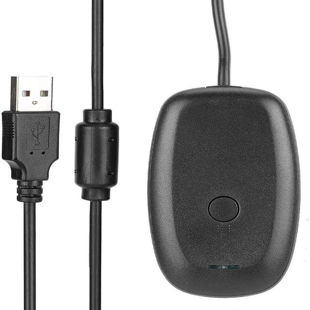 CUITING Wewean Adaptateur de Récepteur de Jeu Sans Fil USB Compatible avec les Manettes Xbox 360 pour PC Plug and Play Fonction CD Matériau ABS V928