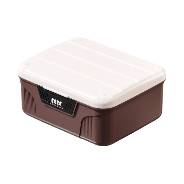 Wweixi High Capacity Lockable Storage Box Box For And Box ABS Lockable Storage Valuables Storage Storage Box Lockable Brown