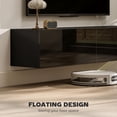 thumbnail image 4 of HOMCOM Meuble Télé Flottant avec Rangement pour Téléviseurs de 45, 55, 65 Po, Noir, 4 of 10