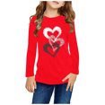 thumbnail image 1 of RXIRUCGD Chemises à Manches Longues pour Filles, Col Rond Mignon, Blouses Décontractées Élégantes (Rouge, Taille : 4 Ans), 1 of 5