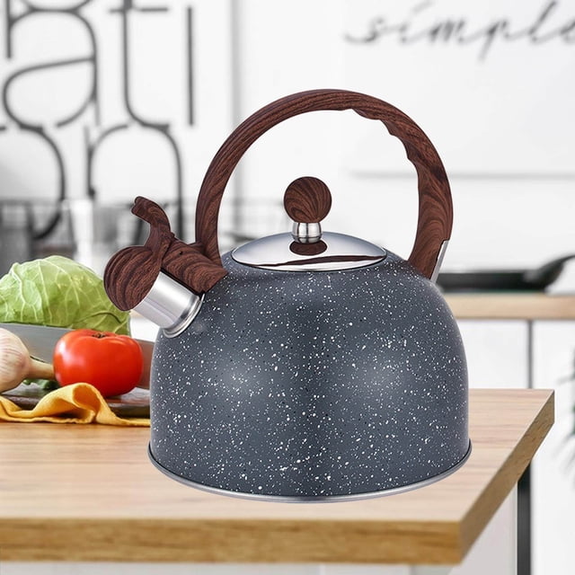 fastboy Bouilloire Siffleuse Polyvalente Bruyante Théière de Randonnée en Acier Inoxydable pour le Camping Gris