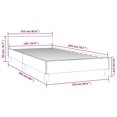 thumbnail image 4 of vidaXL Bed Frame with Headboard Dark Grey 100x203cm Twin XL Fabric, 4 of 5