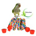 thumbnail image 4 of Oiseau Corde Perche Confortable Perche Colorée pour Installer Oiseau Installer Oiseau Perroquet Corde à l'Élastique Oiseau Jouet Cage Perroquet Mâcher Jouet, 4 of 9