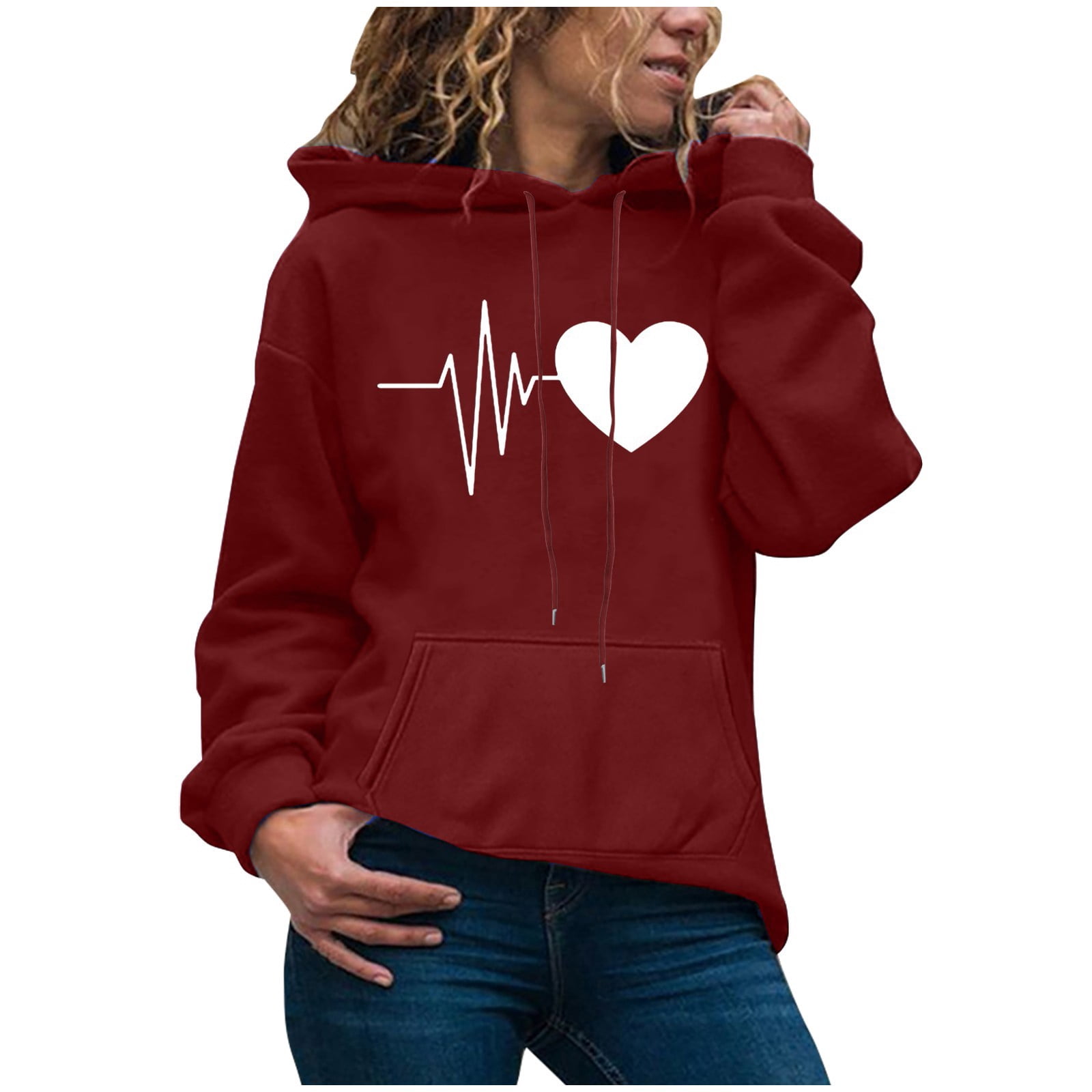 Chandails à Capuchon Décontractés pour Femmes, Hauts, Chandail Imprimé pour Dames, Blouse, T-Shirt