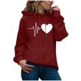 thumbnail image 1 of Hauts pour Femmes Décontractés Chandails à Capuchon Décontractés pour Femmes Chandail à Enfiler Hauts Chandail Imprimé pour Dames Blouse T-Shirt, 1 of 3